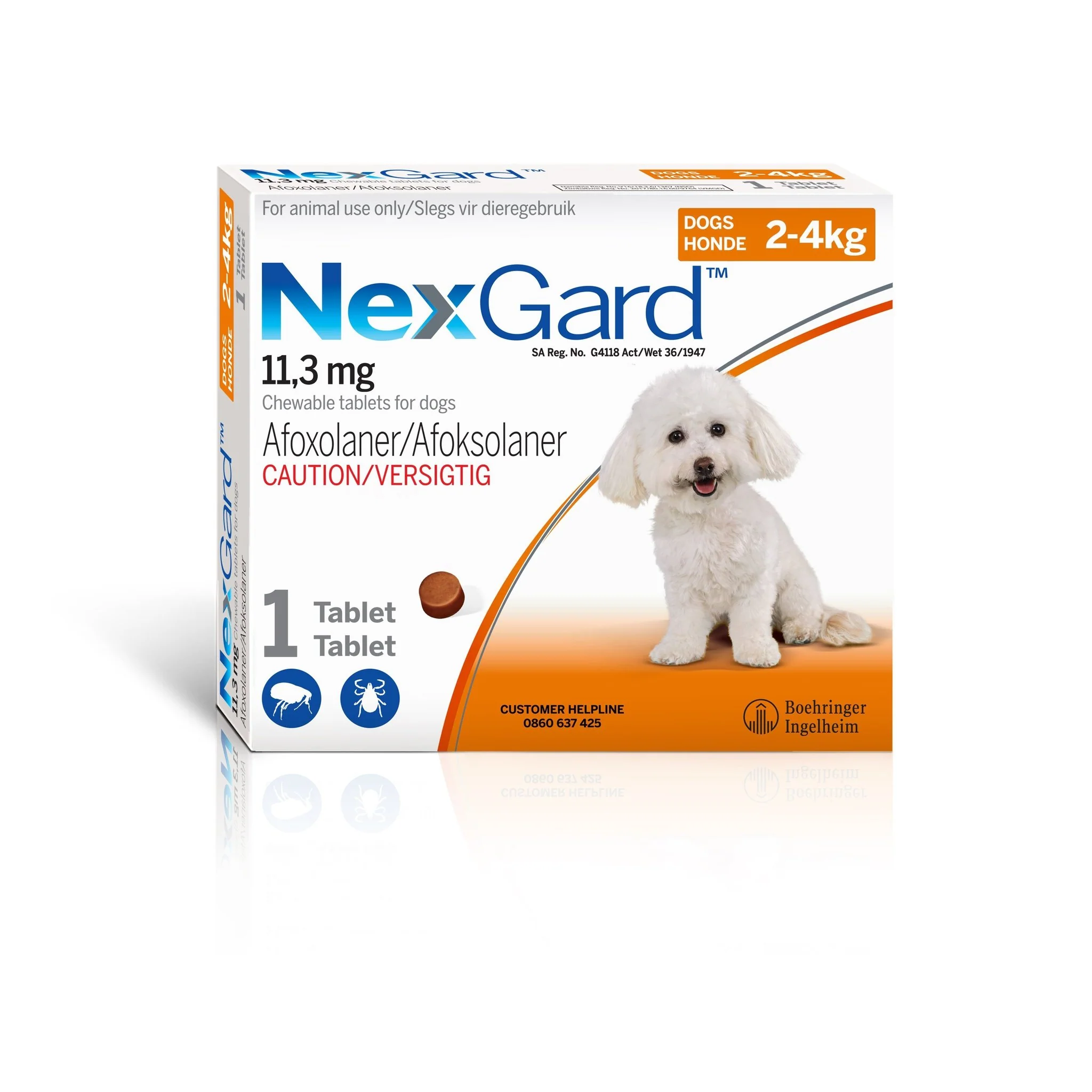 NexGard Chewable Flea & Tick Treatment for Dogs (2–4 kg)