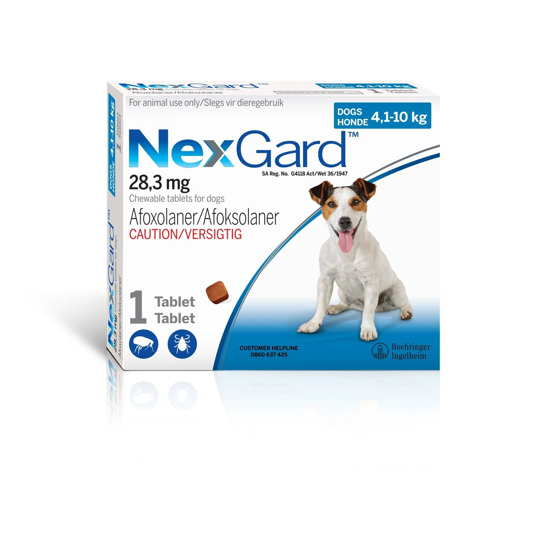 NexGard Chewable Flea & Tick Treatment for Dogs (4.1–10 kg)