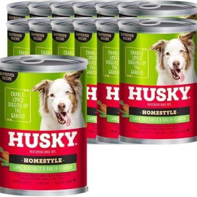 Husky Dog Food Homestyle Lamb Flavour (12 x 385g) Wet Dog Food Tins