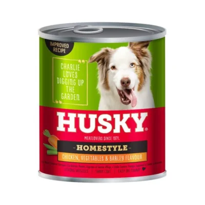 Husky Dog Food Homestyle Chicken Flavour (12 x 385g) Wet Dog Food Tins