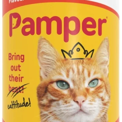 Pamper Flavour Chicken, Lamb 12 x 400 g Wet Adult Cat Food